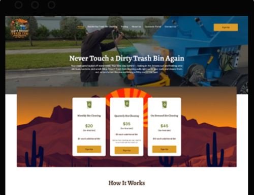 Dirty Desert Trash Can Cleaning