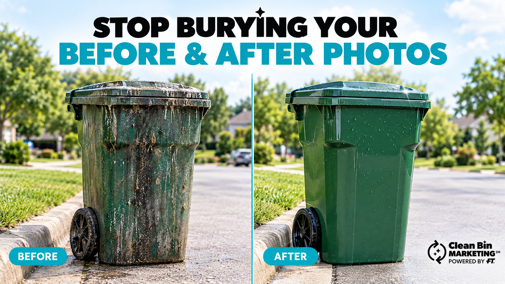 Before and after trash bin blog hero image